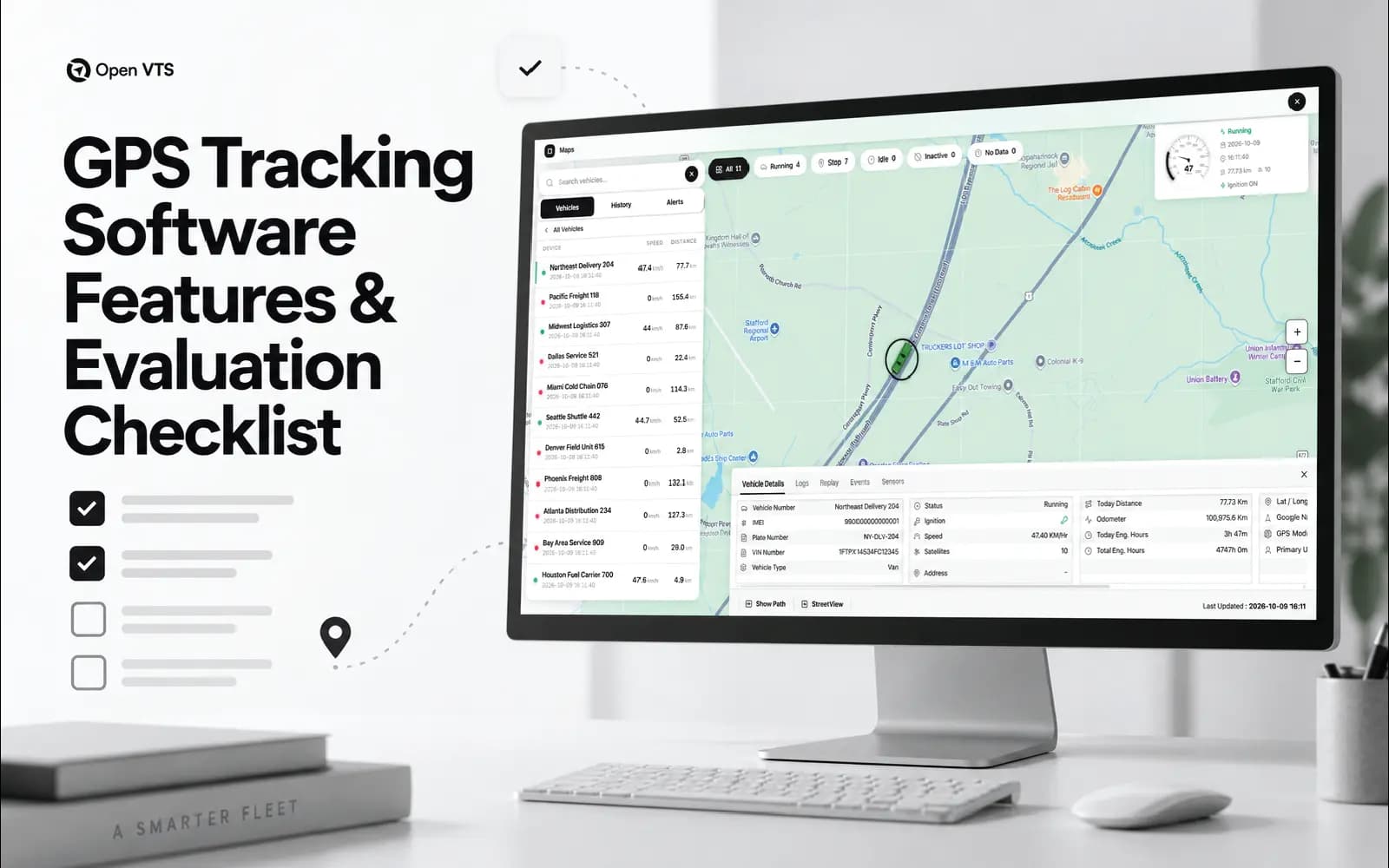 GPS Tracking Software Features: The 40-Point Evaluation Checklist for Fleet & Telematics Teams