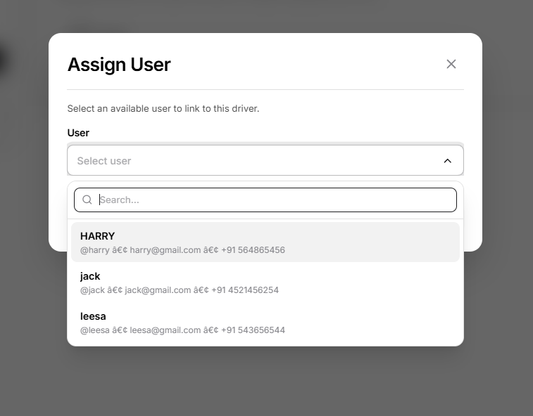 select user
