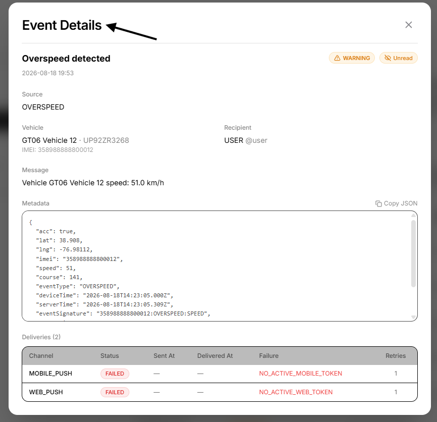 VEHICLE EVENT LOG DETAIL