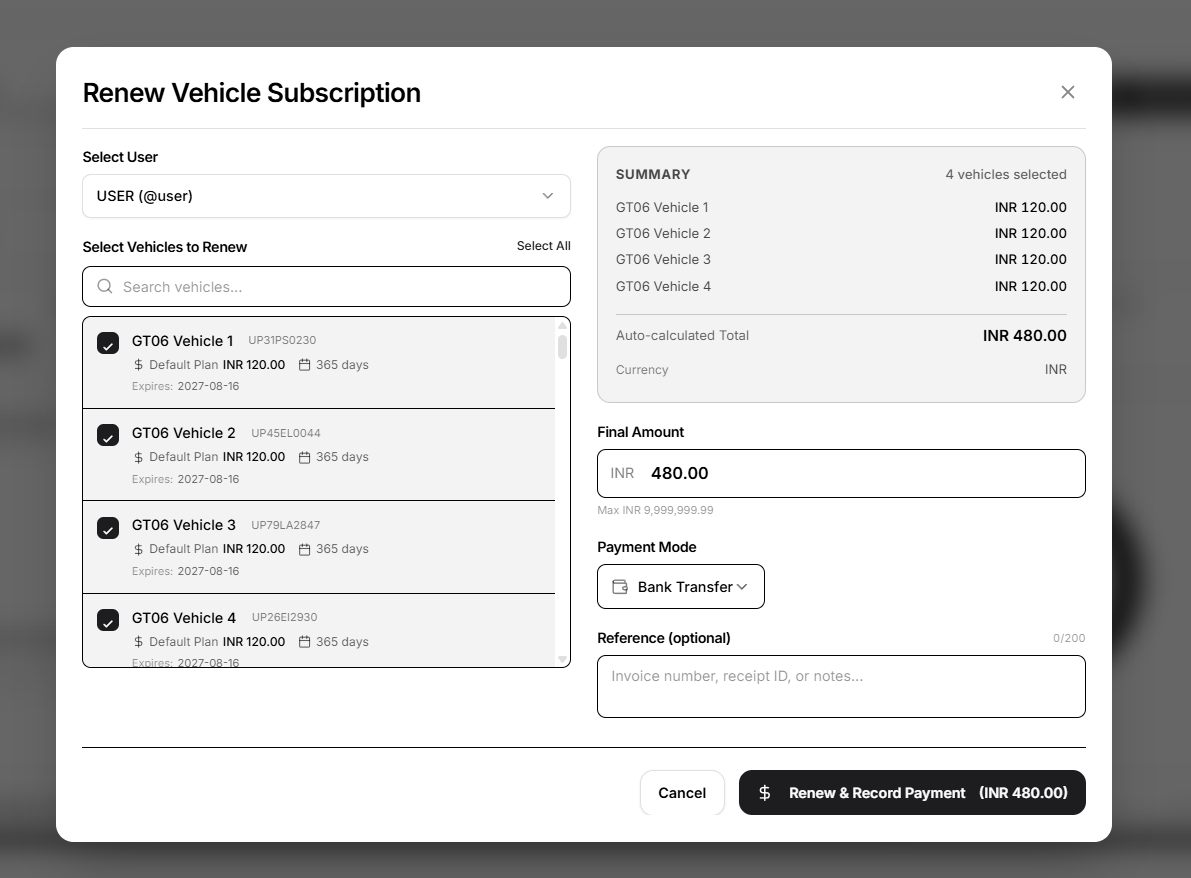 renew vehicles