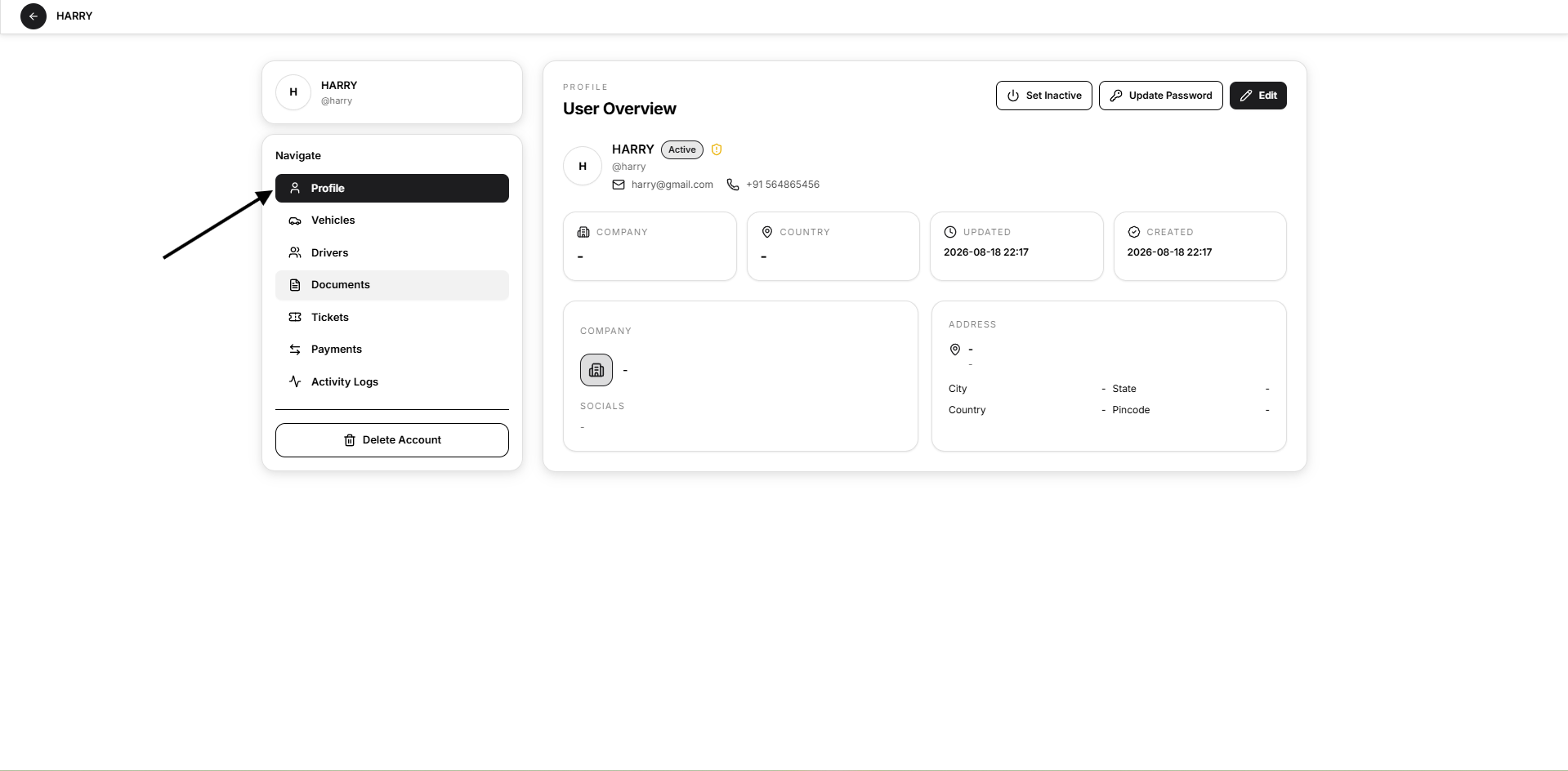 single user profile