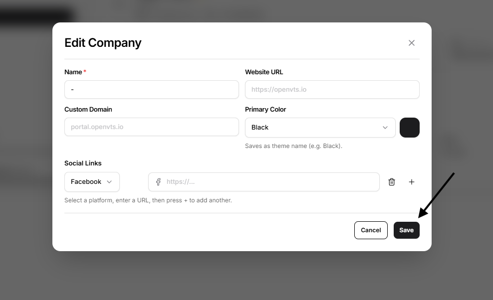edit comapny form