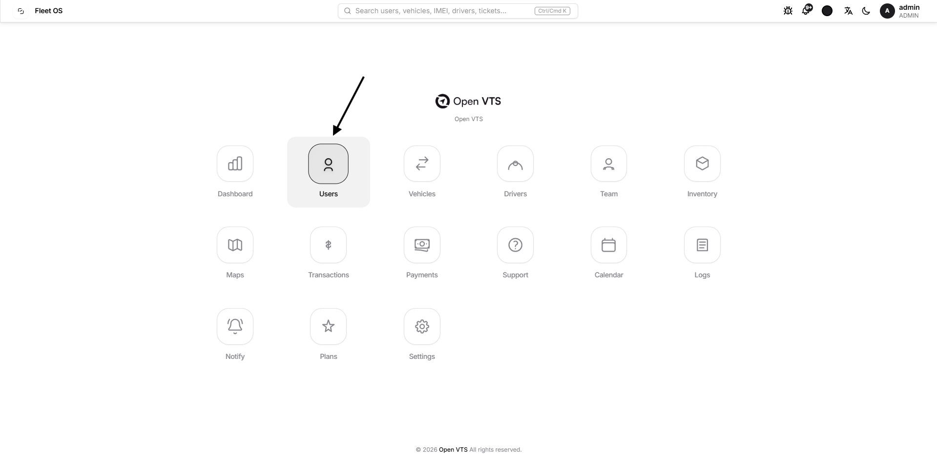 open user