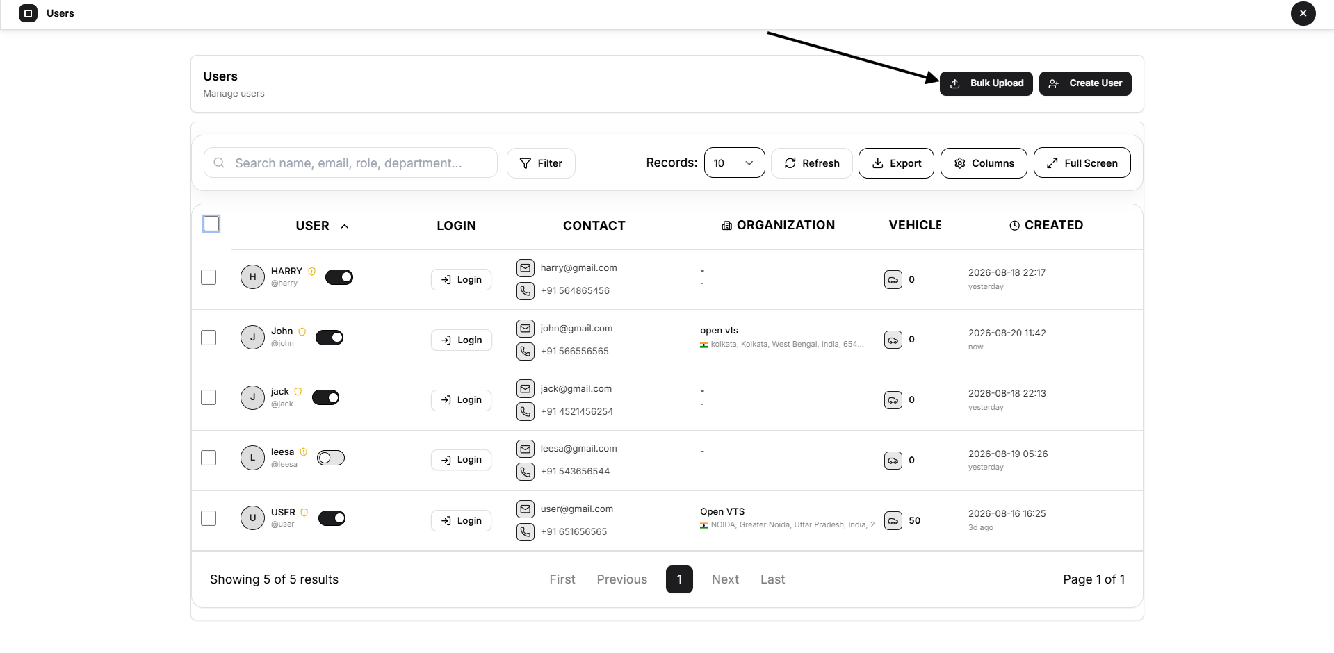 bulk upload