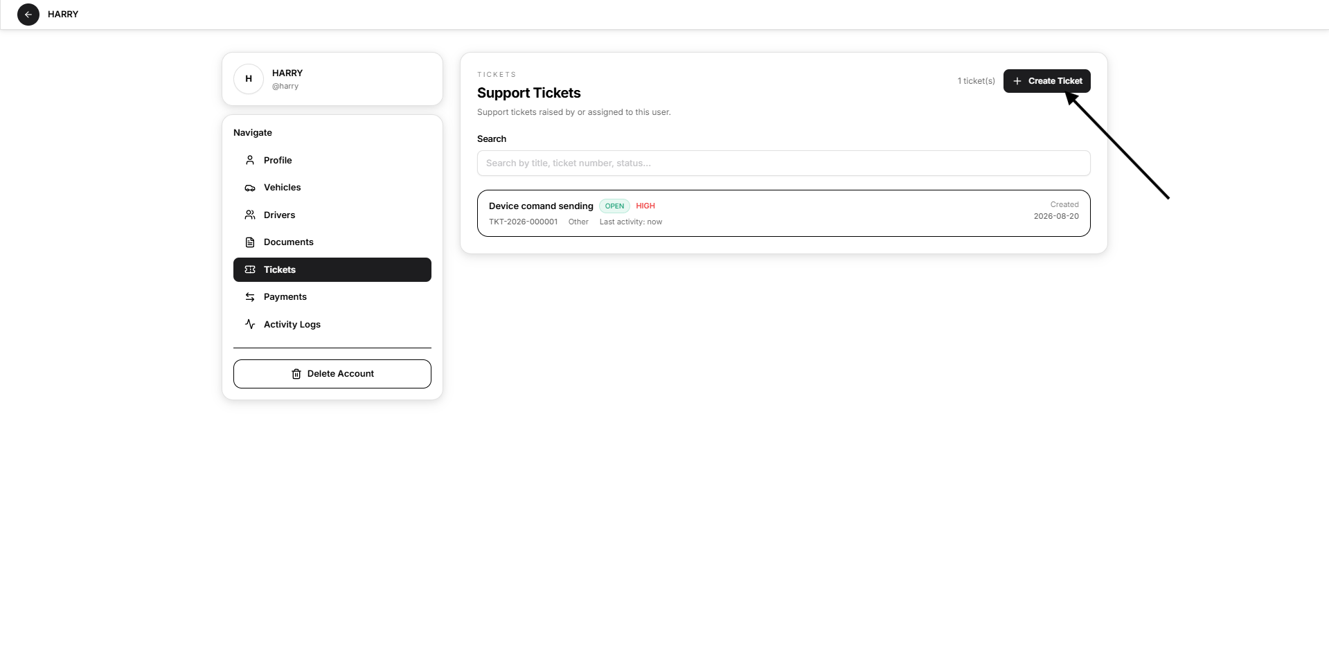 create ticket