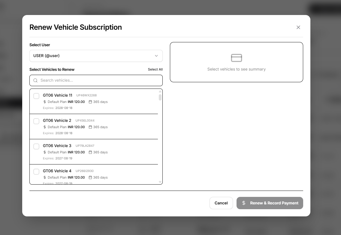 renew vehicle