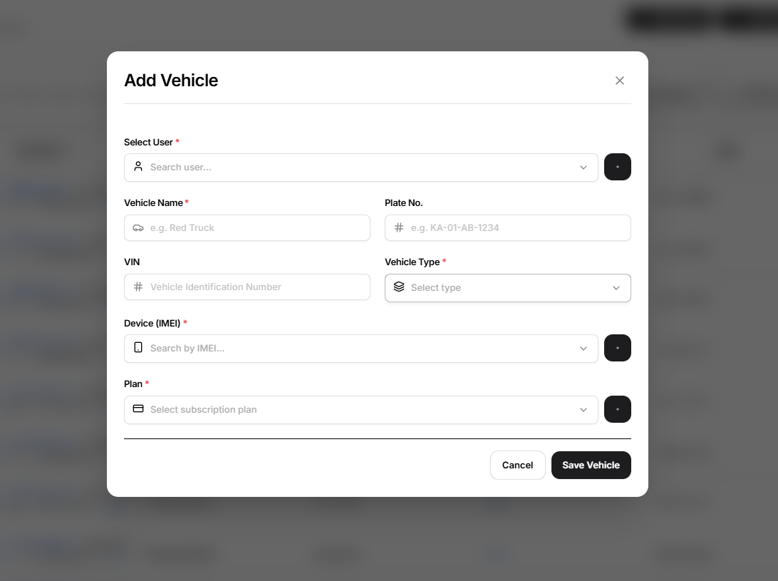 add vehicle fields