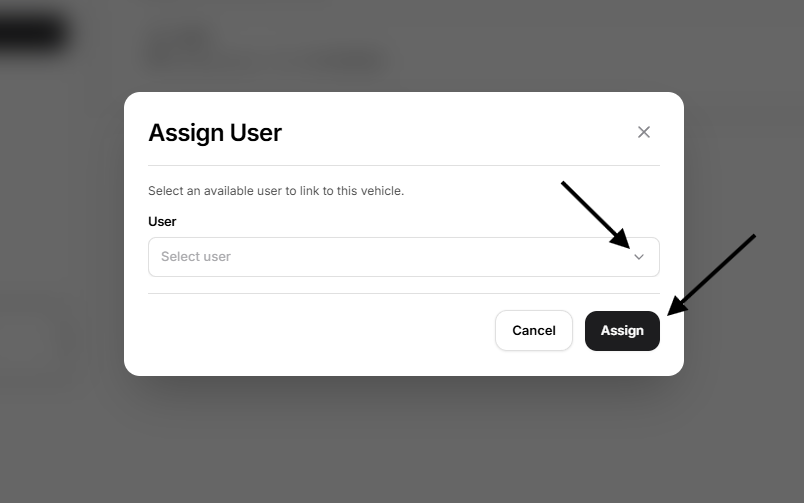 select user and assign