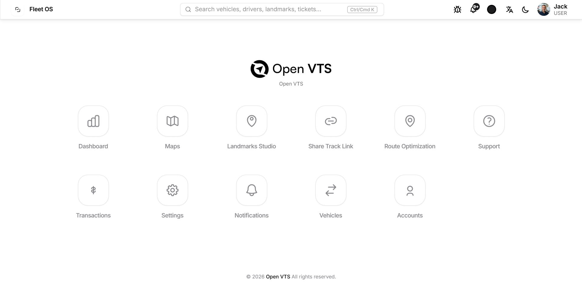 user dashboard