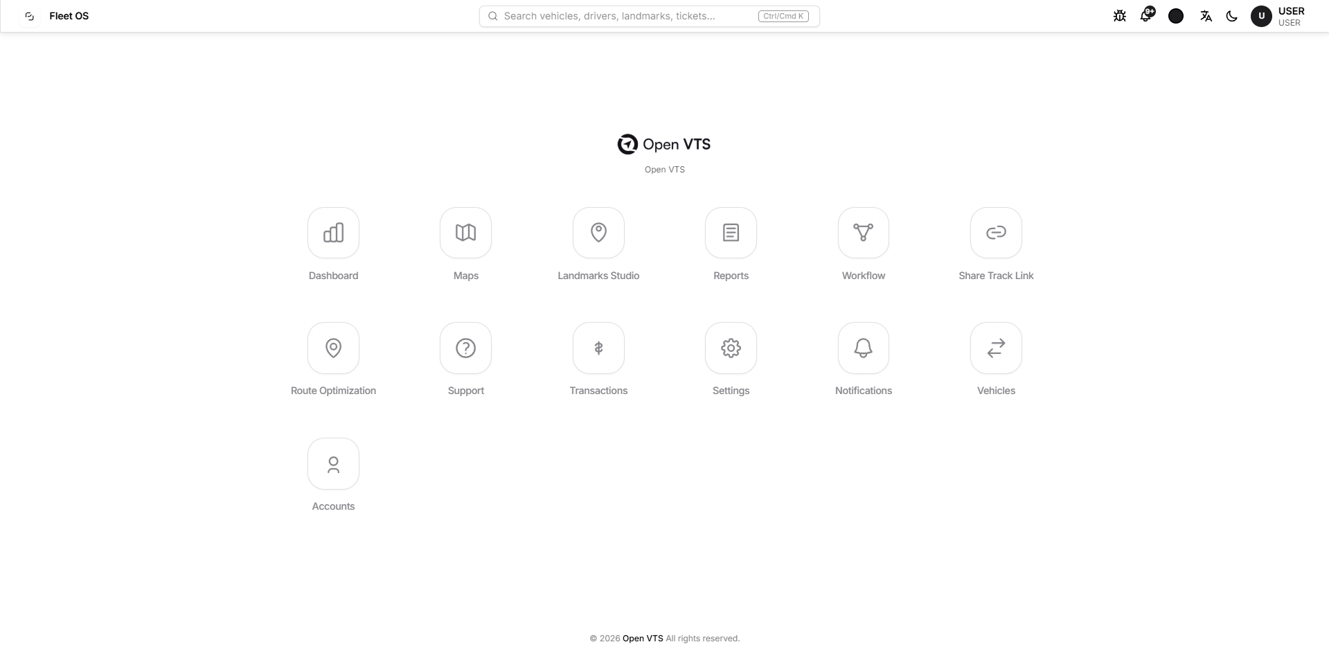 user home page