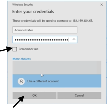 USERNAME AND PASSWORD