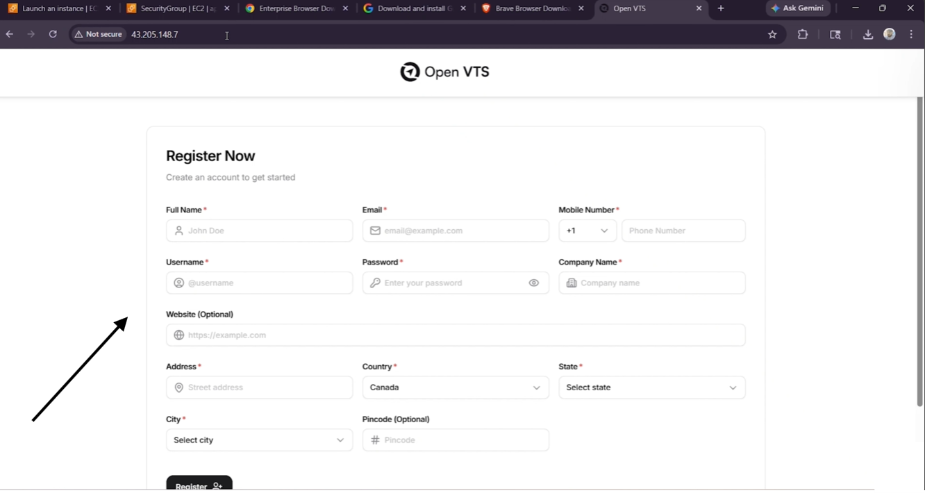 first registration