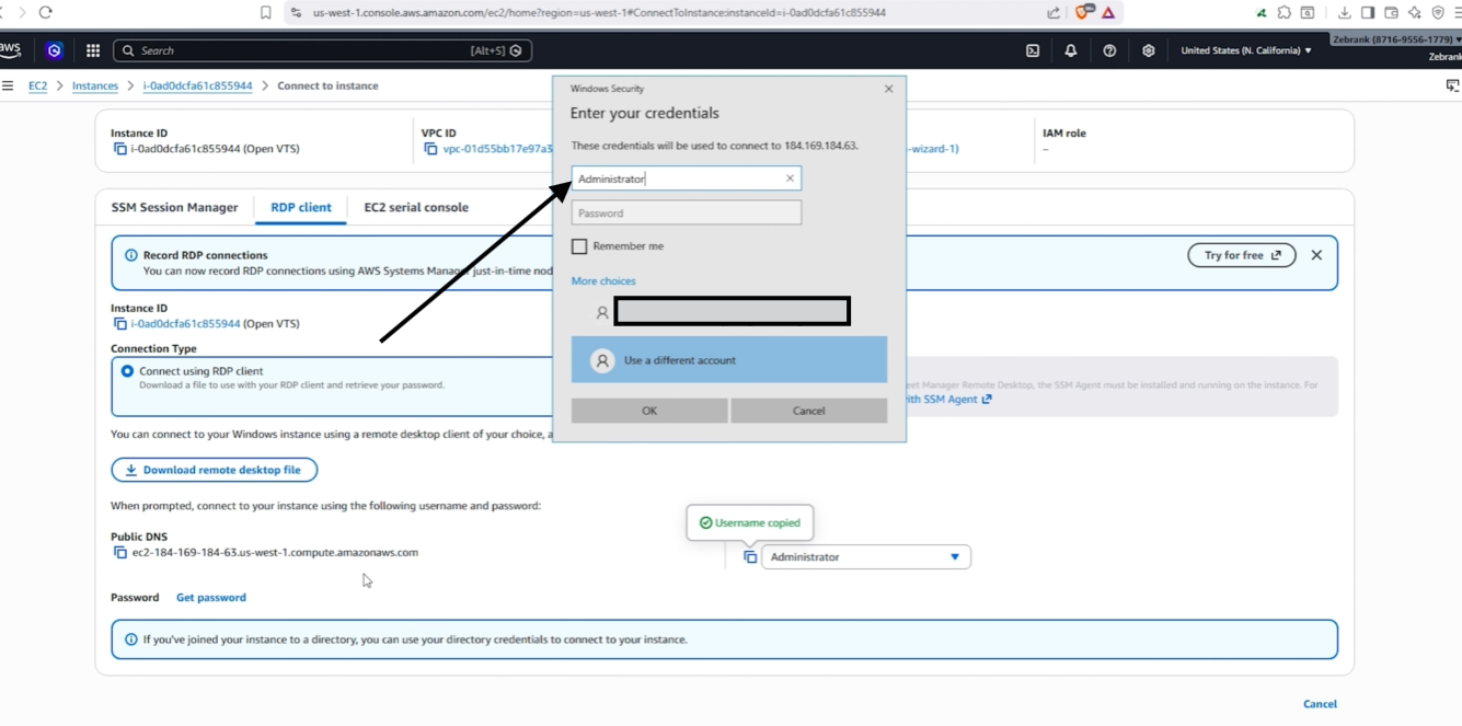 PASTE USERNAME
