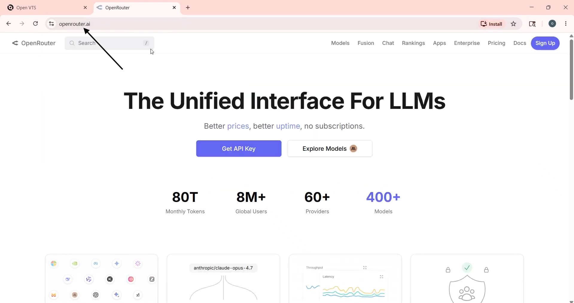 enter url