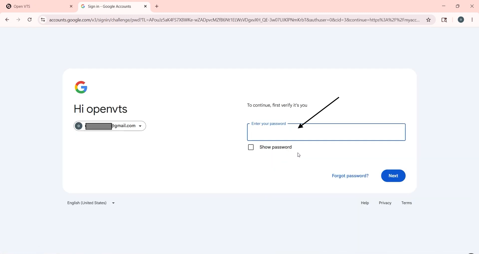 ENTER password