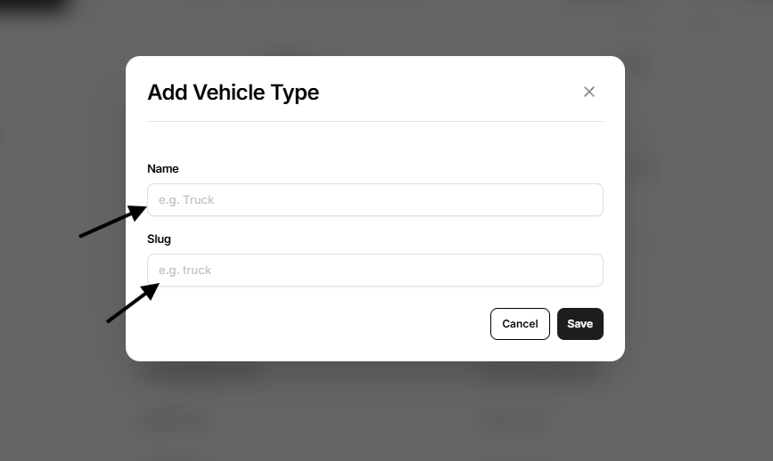 add vehicle type