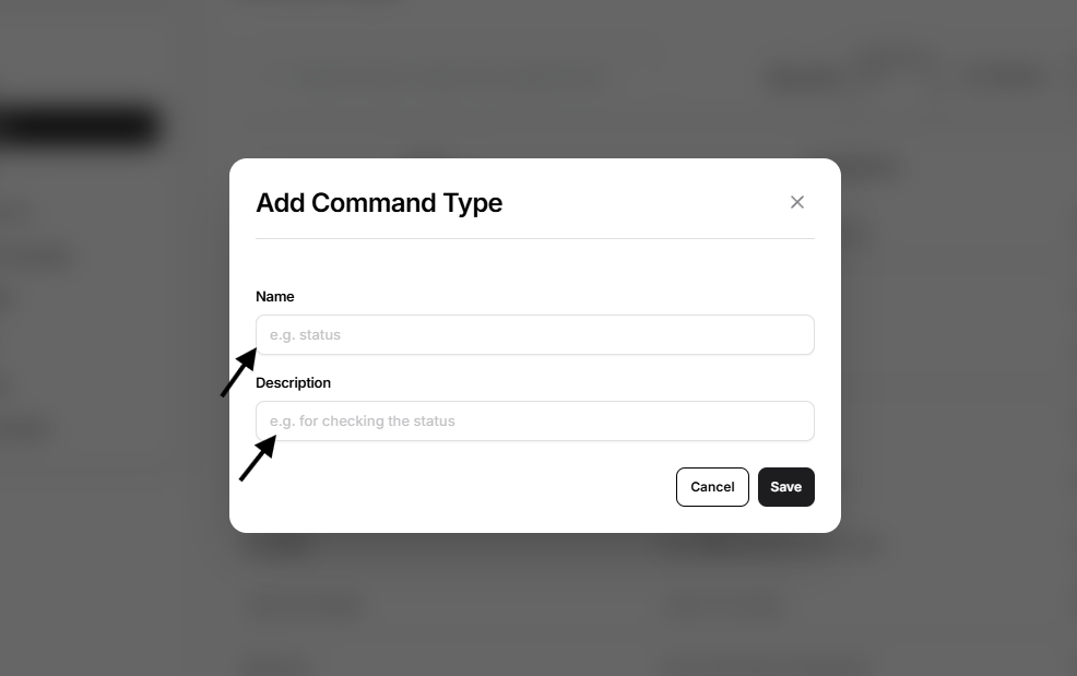 add command type