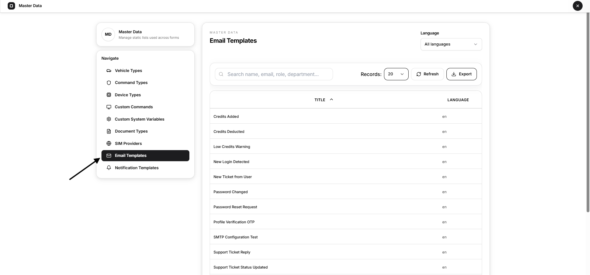 email type