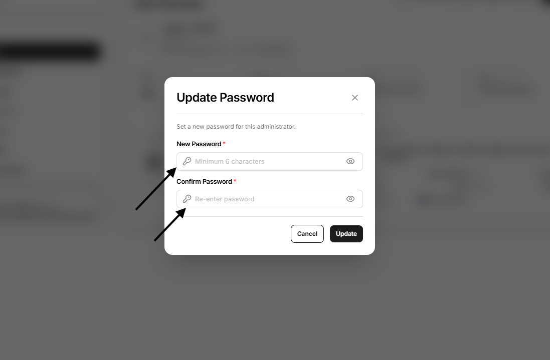 update password