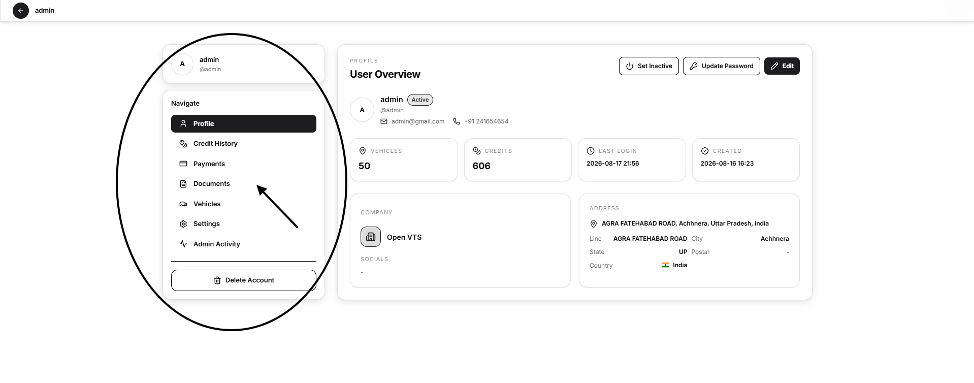 complete management page