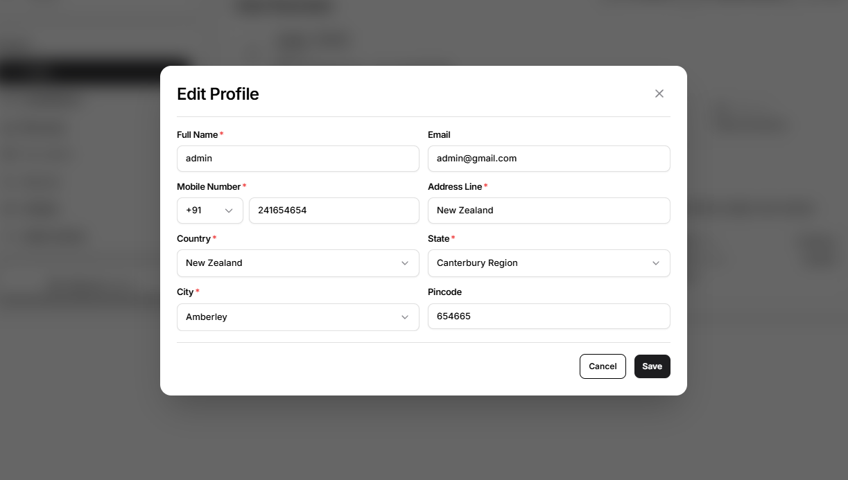 edit profile
