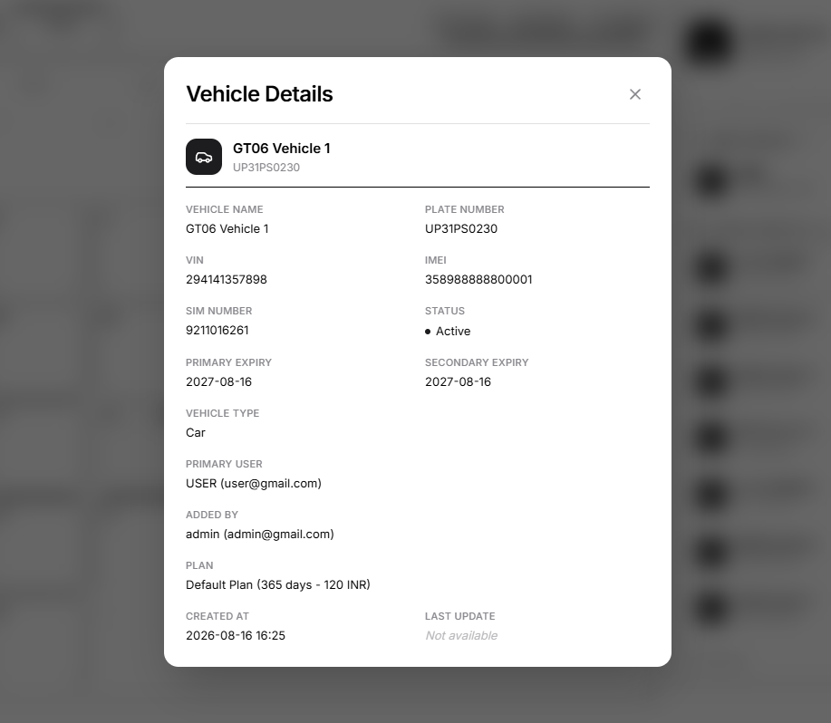 vehicle detail