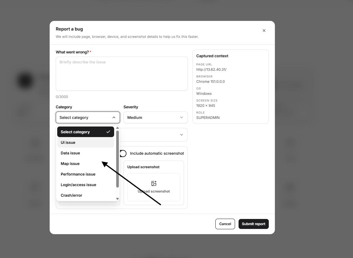 select category