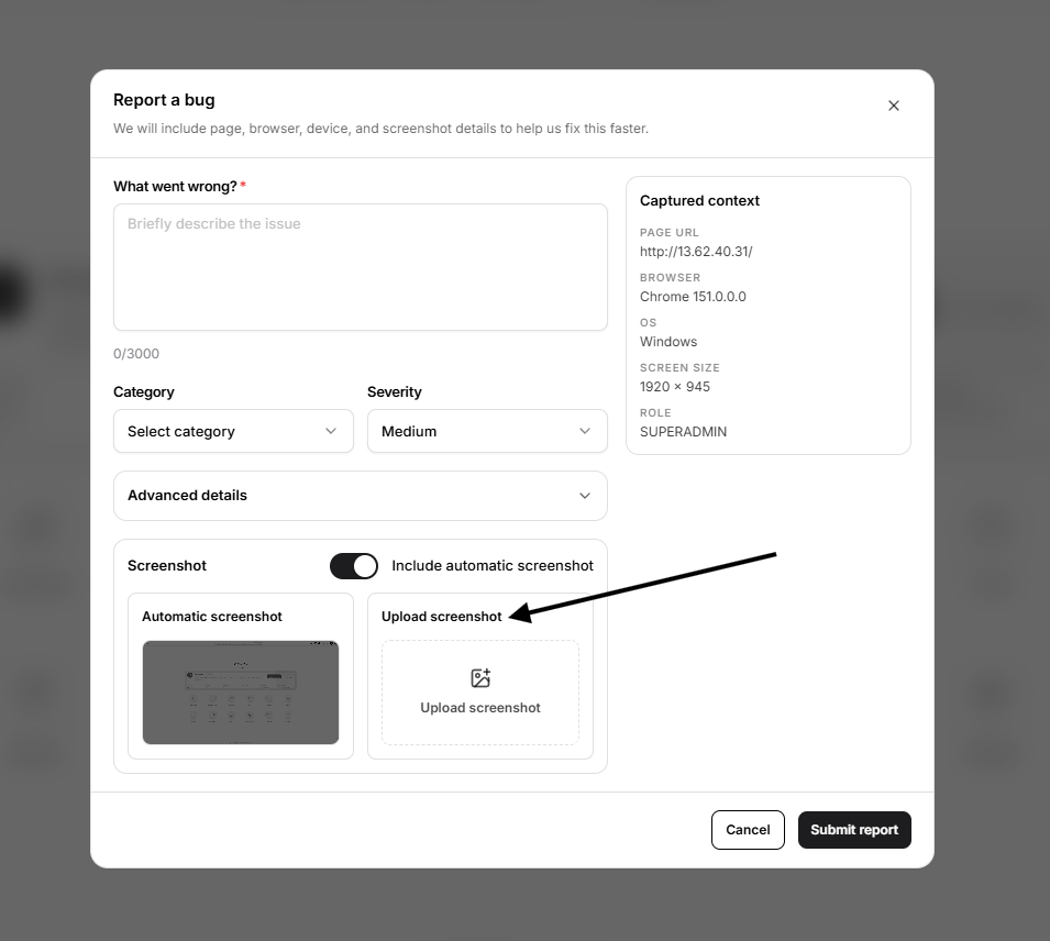 Upload an Additional Screenshot