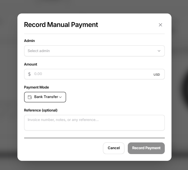 record payment
