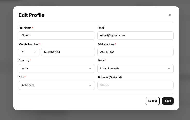 edit superadmin profile