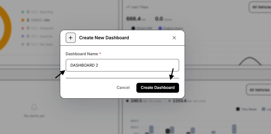 CREATE DASHBOARD